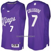 Camiseta Navidad 2016 Sacramento Kings Darren Collisone #7 Violeta