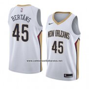 Camiseta New Orleans Pelicans Dairis Bertans #45 Association 2018 Blanco