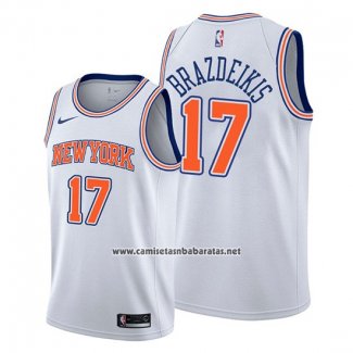 Camiseta New York Knicks Iggy Brazdeikis #17 Statement 2019-20 Blanco
