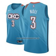 Camiseta Oklahoma City Thunder Nerlens Noel #3 Ciudad 2018-19 Azul