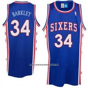 Camiseta Philadelphia 76ers Charles Barkley #34 Retro Azul