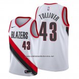 Camiseta Portland Trail Blazers Anthony Tolliver #43 Association Blanco