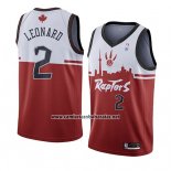 Camiseta Toronto Raptors Kawhi Leonard #2 Ciudad 2019-20 Rojo