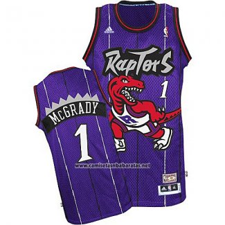 Camiseta Toronto Raptors Tracy McGrady #1 Retro Violeta