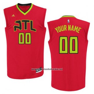 Camisetas Atlanta Hawks Adidas Personalizada Rojo
