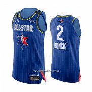 Camiseta All Star 2020 Dallas Mavericks Luka Doncic Autentico #2 Azul