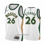 Camiseta Boston Celtics DJ Steward #26 Ciudad 2023-24 Blanco