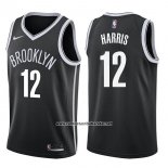 Camiseta Brooklyn Nets Joe Harris #12 Icon 2017-18 Negro