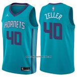Camiseta Charlotte Hornets Cody Zeller #40 Icon 2017-18 Verde
