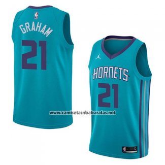 Camiseta Charlotte Hornets Treveon Graham #21 Icon 2018 Verde