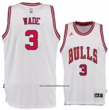 Camiseta Chicago Bulls Dwyane Wade #3 Blanco