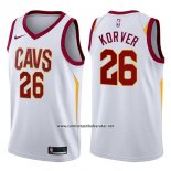 Camiseta Cleveland Cavaliers Kyle Korver #26 Association 2017-18 Blanco