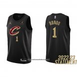 Camiseta Cleveland Cavaliers Rajon Rondo #1 Statement 2022-23 Negro