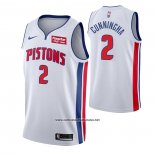 Camiseta Detroit Pistons Cade Cunningham #2 Association Blanco