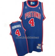 Camiseta Detroit Pistons Joe Dumars #4 Retro Azul