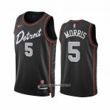 Camiseta Detroit Pistons Monte Morris #5 Ciudad 2023-24 Negro