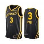 Camiseta Golden State Warriors Chris Paul #3 Ciudad 2023-24 Negro