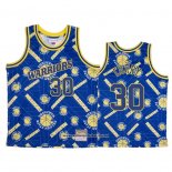 Camiseta Golden State Warriors Stephen Curry #30 Hardwood Classics Tear Up Pack Azul