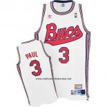 Camiseta Historic New Orleans Hornets Chris Paul #3 Blanco