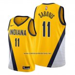 Camiseta Indiana Pacers Domantas Sabonis #11 Statement Edition Amarillo