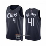 Camiseta Los Angeles Clippers Bryson Williams #41 Ciudad 2023-24 Azul