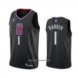 Camiseta Los Angeles Clippers James Harden #1 Statement 2021-22 Negro
