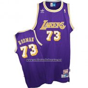 Camiseta Los Angeles Lakers Dennis Rodman #73 Retro Violeta