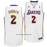 Camiseta Los Angeles Lakers Derek Fisher #2 Blanco