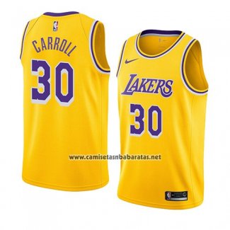 Camiseta Los Angeles Lakers Jeffrey Carroll #30 Icon 2018-19 Oro