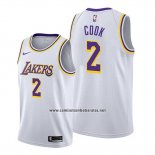 Camiseta Los Angeles Lakers Quinn Cook #2 Association Blanco
