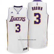 Camiseta Los Angeles Lakers Shannon Brown #3 Blanco