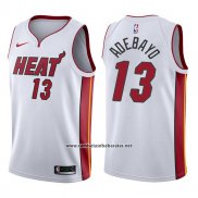 Camiseta Miami Heat Bam Adebayo #13 Association 2017-18 Blanco