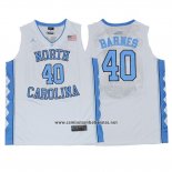 Camiseta NCAA North Carolina Tar Heels Harrison Barnes #40 Blanco