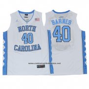 Camiseta NCAA North Carolina Tar Heels Harrison Barnes #40 Blanco