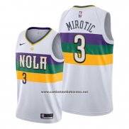 Camiseta New Orleans Pelicans Nikola Mirotic Ciudad #3 Edition Blanco