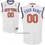 Camiseta New York Knicks Adidas Personalizada Blanco