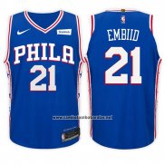 Camiseta Nino Philadelphia 76ers Joel Embiid #21 Icon 2017-18 Azul