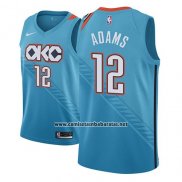 Camiseta Oklahoma City Thunder Steven Adams #12 Ciudad 2018-19 Azul