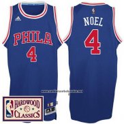 Camiseta Philadelphia 76ers Nerlens Noel #4 Retro Azul
