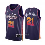 Camiseta Phoenix Suns Keita Bates-Diop #21 Ciudad 2023-24 Violeta