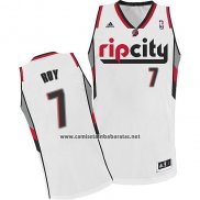 Camiseta Portland Trail Blazers Rip City Brandon Roy #7 Blanco