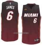 Camiseta Resonate Moda Miami Heat Lebron James #6 Rojo