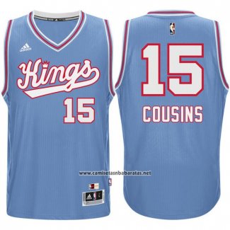 Camiseta Sacramento Kings DeMarcus Cousins #15 Retro 1985-86 Azul