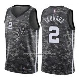 Camiseta San Antonio Spurs Leonard Ciudad 2017-18 Gris
