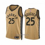 Camiseta Toronto Raptors Chris Boucher #25 Ciudad 2023-24 Oro