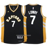 Camiseta Toronto Raptors Kyle Lowry #7 Negro Oro
