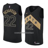 Camiseta Toronto Raptors Malachi Richardson #22 Ciudad 2018 Negro