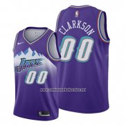 Camiseta Utah Jazz Jordan Clarkson #00 Classics Edition Violeta