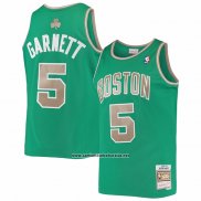 Camiseta Boston Celtics Kevin Garnett #5 Mitchell & Ness 2007-08 Verde