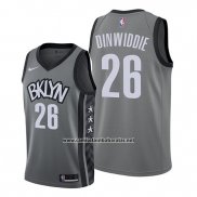 Camiseta Brooklyn Nets Spencer Dinwiddie #26 Statement Edition Gris